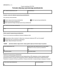 Form LDSS-5024-PO Designated Representative Form - New York (Polish)