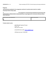 Form LDSS-5024-PO Designated Representative Form - New York (Polish), Page 2