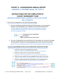 Document preview: Instructions for Form CC16:2.33 Packet a - Guardianship Annual Reporting Forms - Nebraska (English/Spanish)