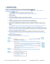 Instructions for Form CC16:2.33 Packet a - Guardianship Annual Reporting Forms - Nebraska (English/Spanish), Page 14