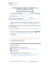 Form CC16:2.36 Packet D - Guardianship and Conservatorship Annual Reporting Forms - Nebraska (English/Spanish), Page 7