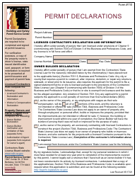 Form 110 Permit Declarations - City of Berkeley, California