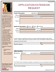 Document preview: Form 107 Application Extension Request - City of Berkeley, California
