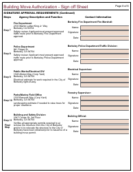 Form 104B Building Move Authorization - City of Berkeley, California, Page 4