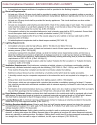 Form 163 Code Compliance Checklist - Bathrooms and Laundry - City of Berkeley, California, Page 2