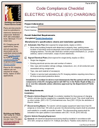 Form 167 Code Compliance Checklist - Electric Vehicle (Ev) Charging - City of Berkeley, California