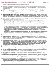 Form 166 Code Compliance Checklist - Solar Photovoltaic - City of Berkeley, California, Page 2
