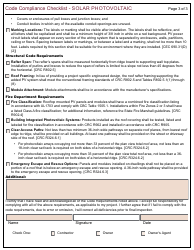 Form 166 Code Compliance Checklist - Solar Photovoltaic - City of Berkeley, California, Page 3