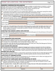 Fire Permit Declarations Form - City of Berkeley, California, Page 2