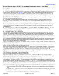 Form CDD-0419 Applicant&#039;s Preliminary Building Permit Fee Estimate Worksheet - City of Sacramento, California, Page 3