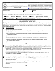 Document preview: NRC Form 313A (RSO) Radiation Safety Officer or Associate Radiation Safety Officer Training, Experience and Preceptor Attestation