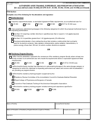 NRC Form 313A (AUT) Authorized User Training, Experience, and Preceptor Attestation, Page 6