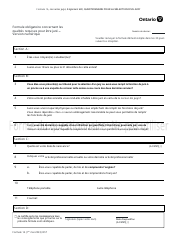 Document preview: Forme 1A Formule Obligatoire Concernant Les Qualites Requises Pour Etre Jure - Version Numerique - Ontario, Canada (French)