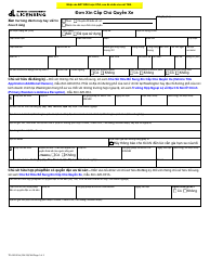 Document preview: Form TD-420-001 Vehicle Title Application - Washington (English/Vietnamese)