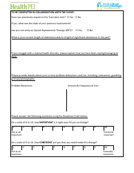 Transition Unit Referral Form - Prince Edward Island, Canada, Page 3