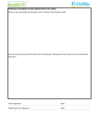 Transition Unit Referral Form - Prince Edward Island, Canada, Page 4