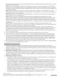 Formulario WTC-12 Registro De Participacion En Las Operaciones De Rescate, Recuperacion Y/O Limpieza En El World Trade Center - New York (Spanish), Page 2