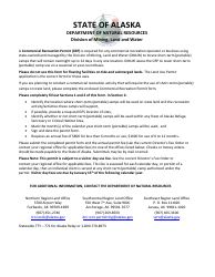 Form 102-4040A Commercial Recreation Permit - Alaska