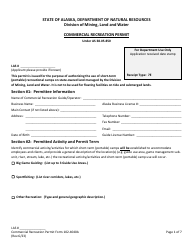 Form 102-4040A Commercial Recreation Permit - Alaska, Page 2