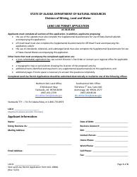 Form 102-1084A Land Use Permit Application - Alaska, Page 3