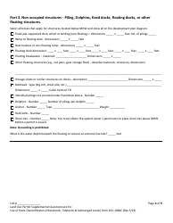 Form 102-1084C Land Use Permit Application Supplemental Questionnaire for: Use of State-Owned Waters (Shorelands, Tidelands &amp; Submerged Lands) - Alaska, Page 4