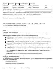 Application for Preference Right Purchase of State Land - Alaska, Page 2
