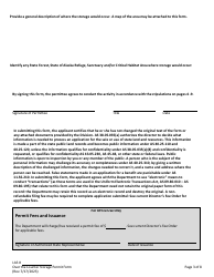 Over the Counter Storage Permit Application - Alaska, Page 5