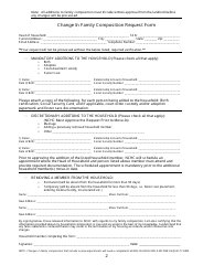 Change in Family Composition Request Form - City of Parma, Ohio, Page 2