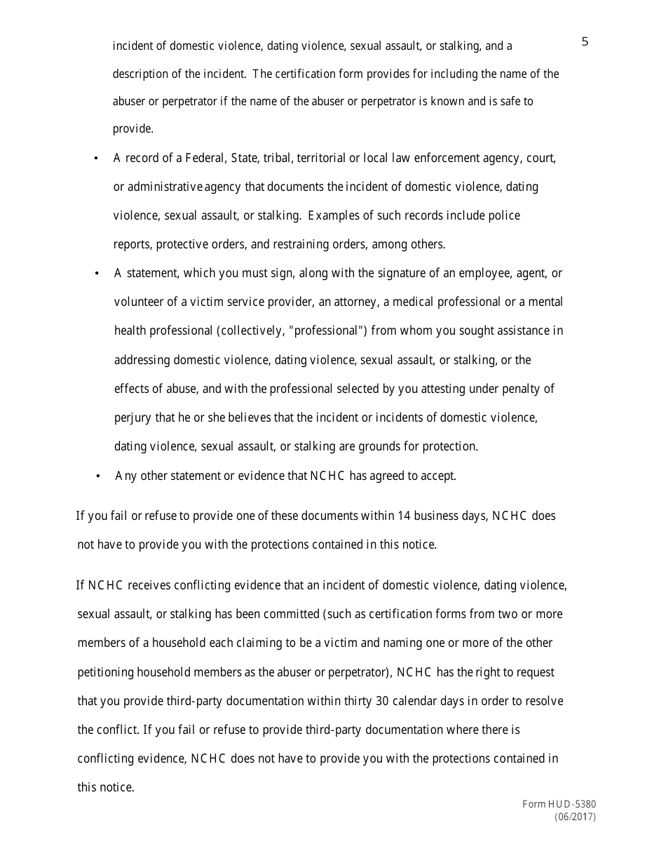 Form HUD-5382 Statement of Conformity With the Violence Against Womens Act - City of Parma, Ohio, Page 6