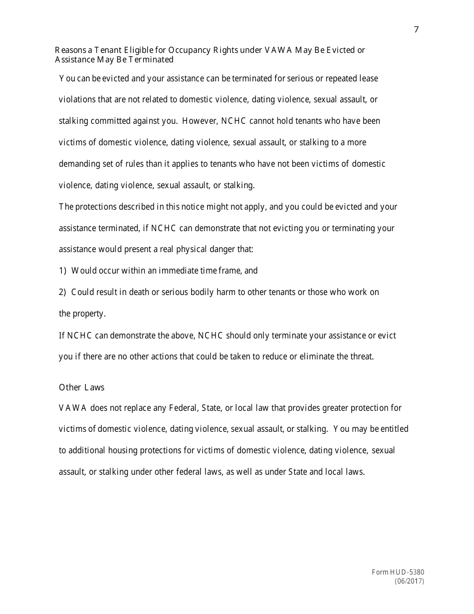 Form HUD-5382 Statement of Conformity With the Violence Against Womens Act - City of Parma, Ohio, Page 8