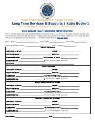 Document preview: Katie Beckett Health Insurance Reporting Form - Rhode Island
