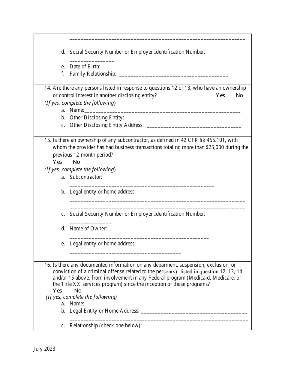 Medicaid Disclosure Questions - Rhode Island, Page 3