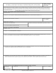 Document preview: DD Form 2749 Technical Assistance for Public Participation (Tapp) Application