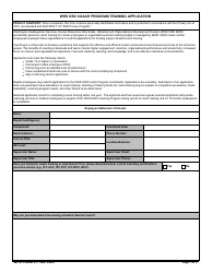 WHS Form 27 Coach Program Training Application