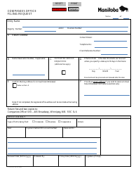 Document preview: Form 001ENG Registration of a Business Name - Manitoba, Canada
