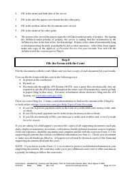Form CHC101 Instructions - Establishing Custody and Parenting Time for Unmarried Parents Who Have Signed a Rop - Minnesota, Page 10