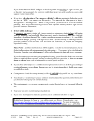 Form CHC101 Instructions - Establishing Custody and Parenting Time for Unmarried Parents Who Have Signed a Rop - Minnesota, Page 2