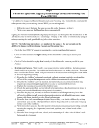 Form CHC101 Instructions - Establishing Custody and Parenting Time for Unmarried Parents Who Have Signed a Rop - Minnesota, Page 5