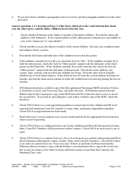 Form CHC201 Instructions - Response to Request to Establish Child Custody and Parenting Time - Minnesota, Page 4