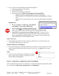Form CHC106 Instructions - Joint Petition for Establishing Child Custody, Parenting Time, and Child Support - Minnesota, Page 6