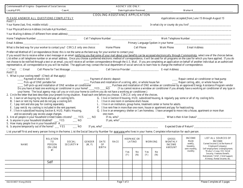 Form 032 03 0657 18 Eng Fill Out Sign Online And Download Printable Pdf Virginia 0632