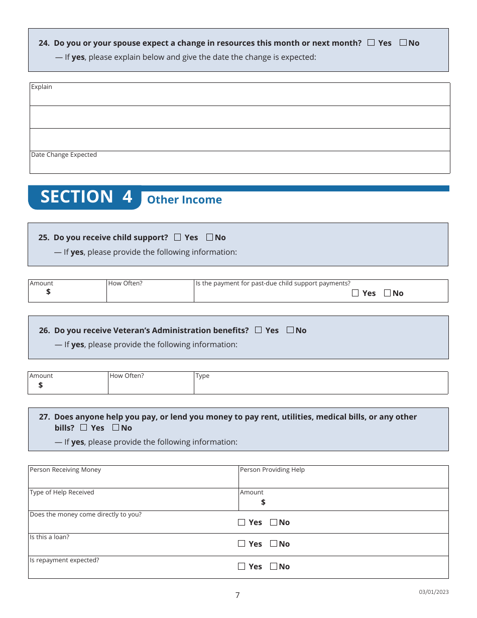 Appendix D Application for Health Coverage and Help Paying Costs - Virginia, Page 7