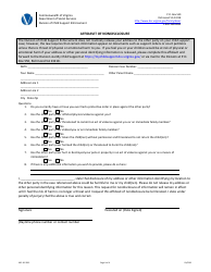 Document preview: Form I015-02-2023 Affidavit of Nondisclosure - Virginia