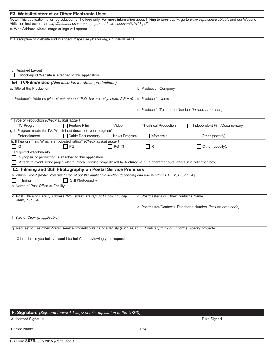 PS Form 8676 - Fill Out, Sign Online and Download Fillable PDF ...
