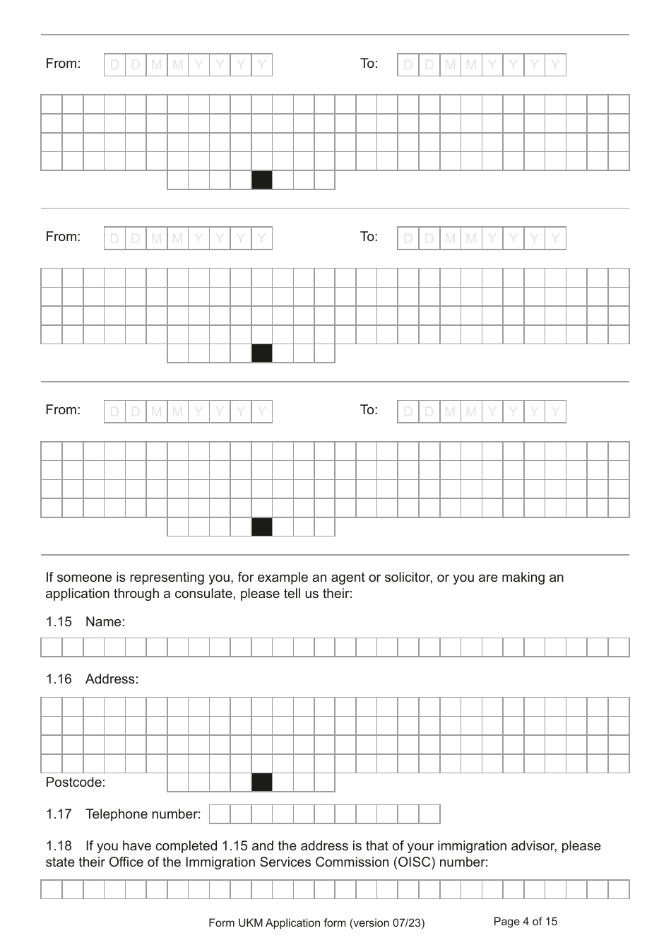Form UKM Application for Registration as a British Citizen by a Person Born Before 1983 to a British Mother - United Kingdom, Page 4
