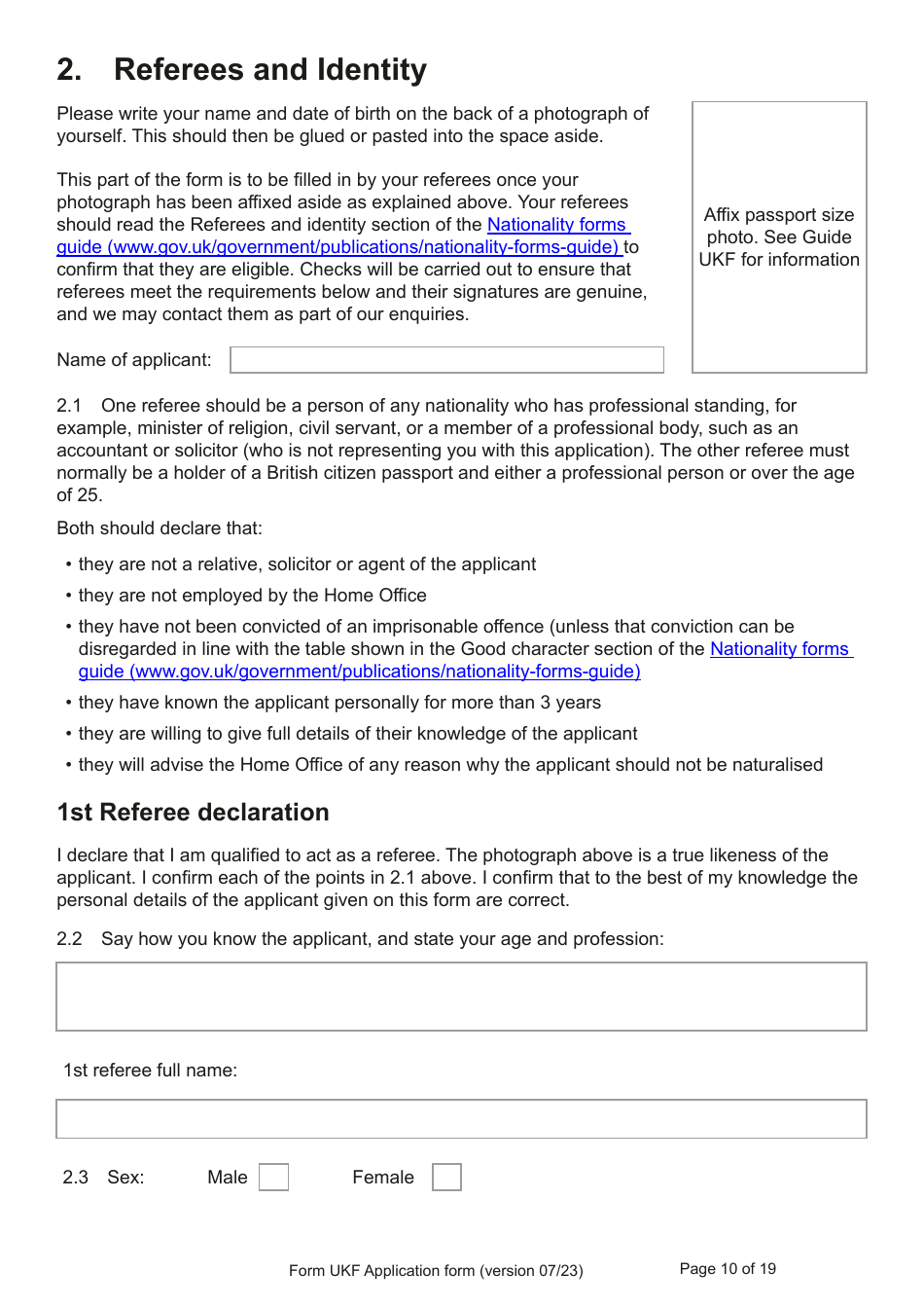 Form UKF Download Printable PDF or Fill Online Application for Registration as a British Citizen