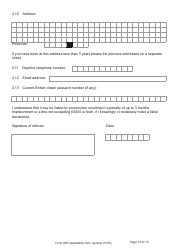 Form UKF Application for Registration as a British Citizen by a Person Born Before 1 July 2006 Whose Parents Were Not Married - United Kingdom, Page 12