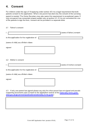 Form UKF Application for Registration as a British Citizen by a Person Born Before 1 July 2006 Whose Parents Were Not Married - United Kingdom, Page 17