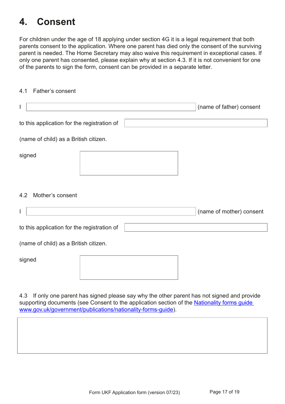 Form UKF Download Printable PDF or Fill Online Application for Registration as a British Citizen