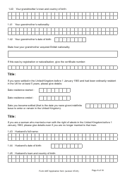 Form UKF Application for Registration as a British Citizen by a Person Born Before 1 July 2006 Whose Parents Were Not Married - United Kingdom, Page 8
